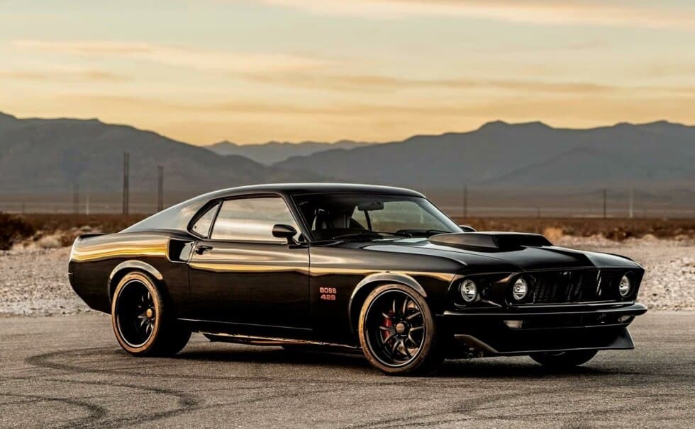 Performance car on road